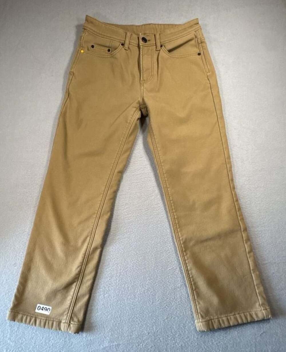 CAT Work Pants Size 30/30 Brown Cotton Blend Fleece Lined